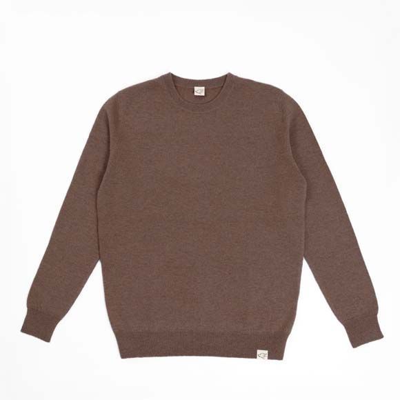 Herenpullover yakwol slim-fit yakbruin