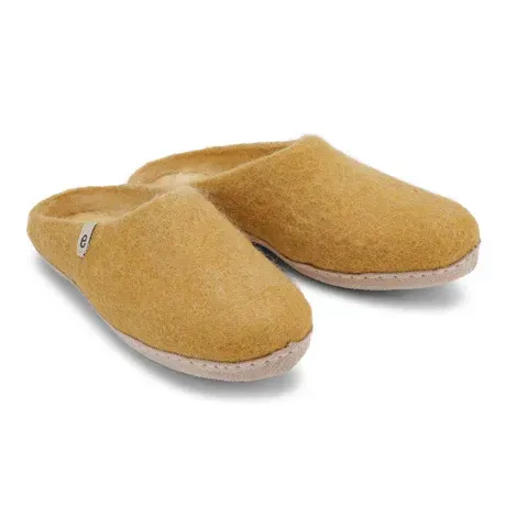 Egos open felt slipper with suede sole