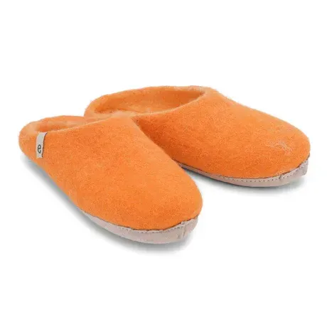 Egos open felt slipper with suede sole