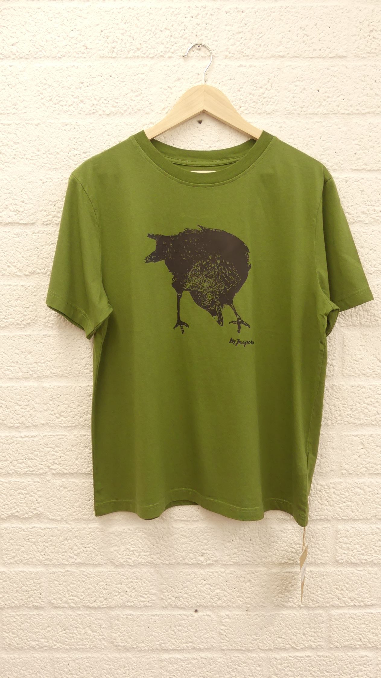Art shirt 'jackdaw' M pistachio unisex