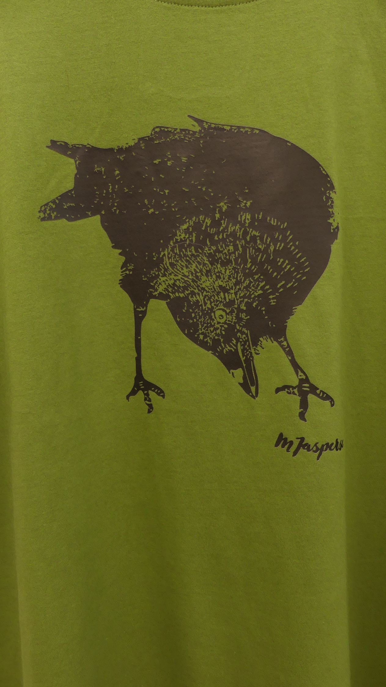 Art shirt 'jackdaw' M pistachio unisex