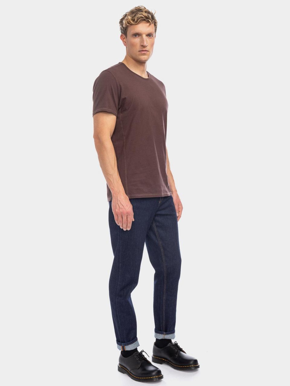 Men's T-shirt organic cotton coffee