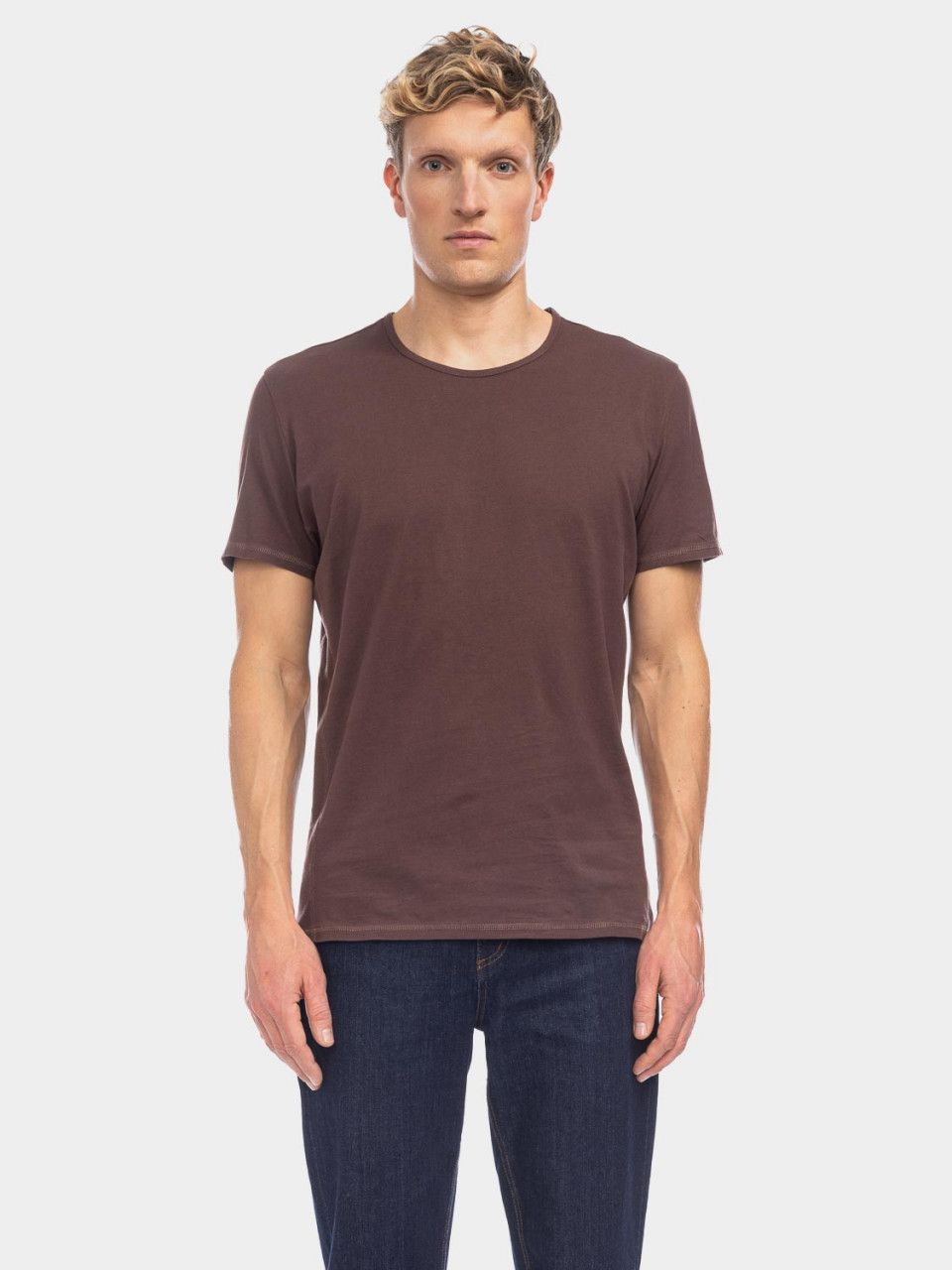 Men's T-shirt organic cotton coffee