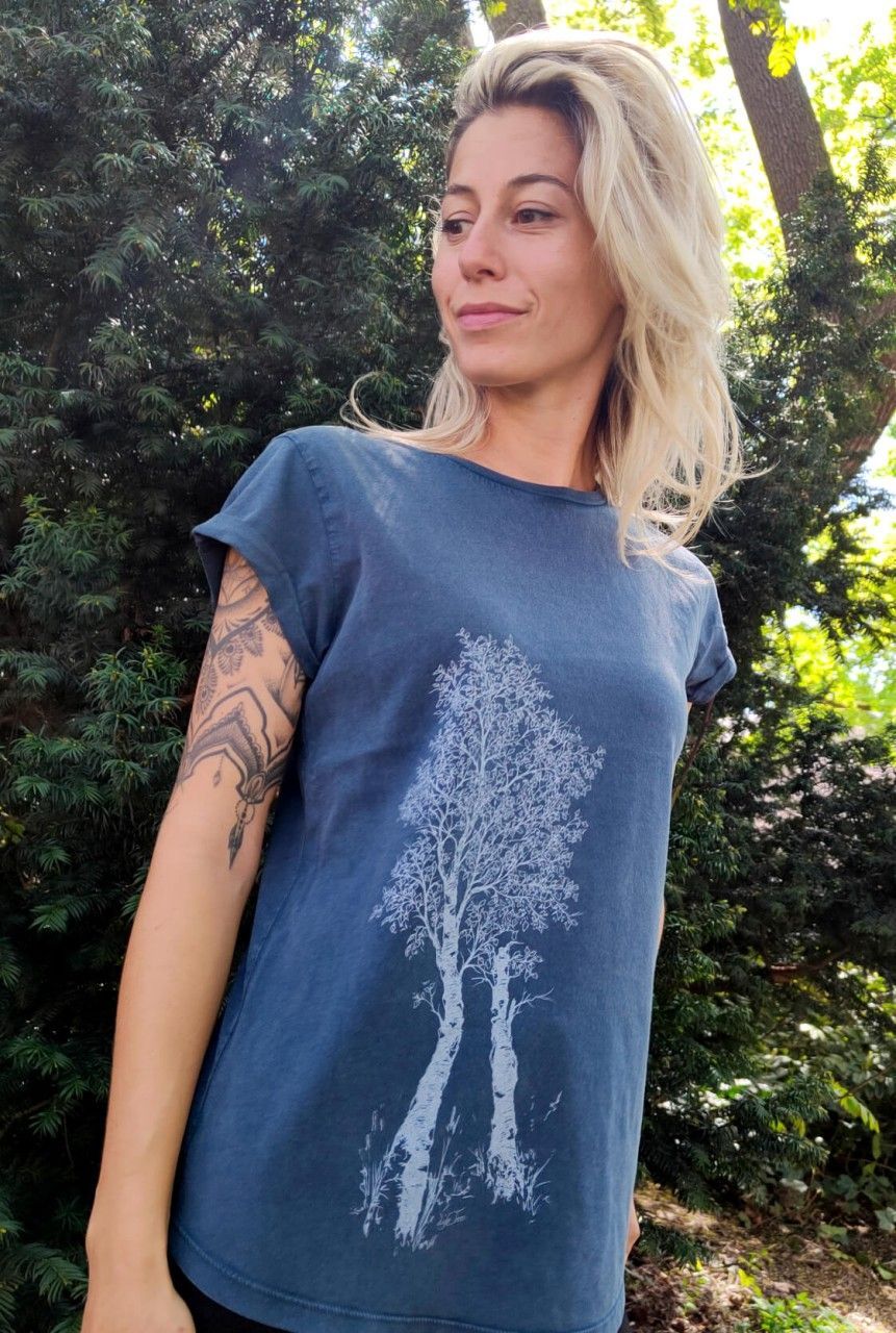 Art ladies' shirt 'Berk' blue stonewashed Life-Tree