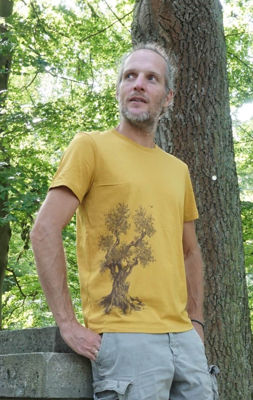Art herenshirt 'Olivetree' oker Life-Tree