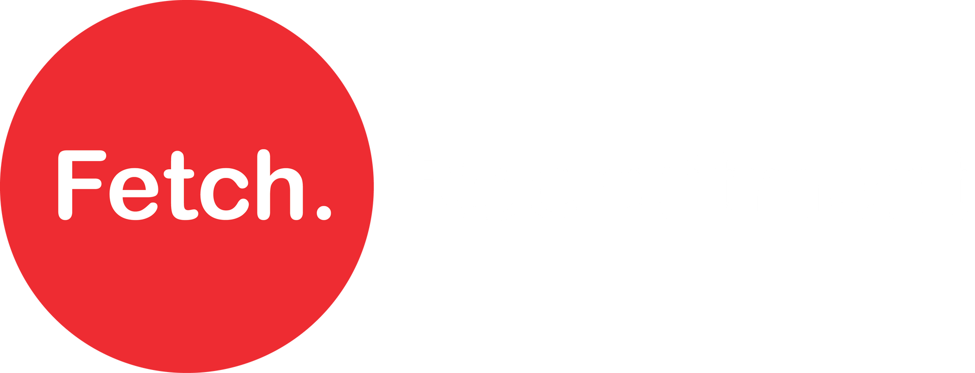 A red circle with the word fetch on it