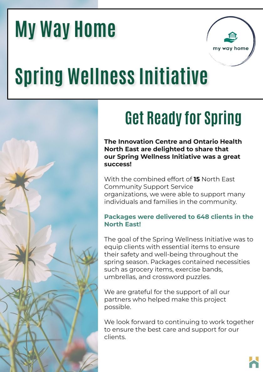 A flyer for a spring wellness initiative is titled my way home spring wellness initiative get ready for spring.