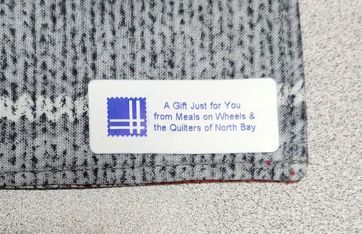A gift just for you from meals on wheels and the quilters of north bay
