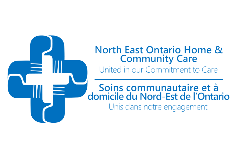 The logo for north east ontario home and community care