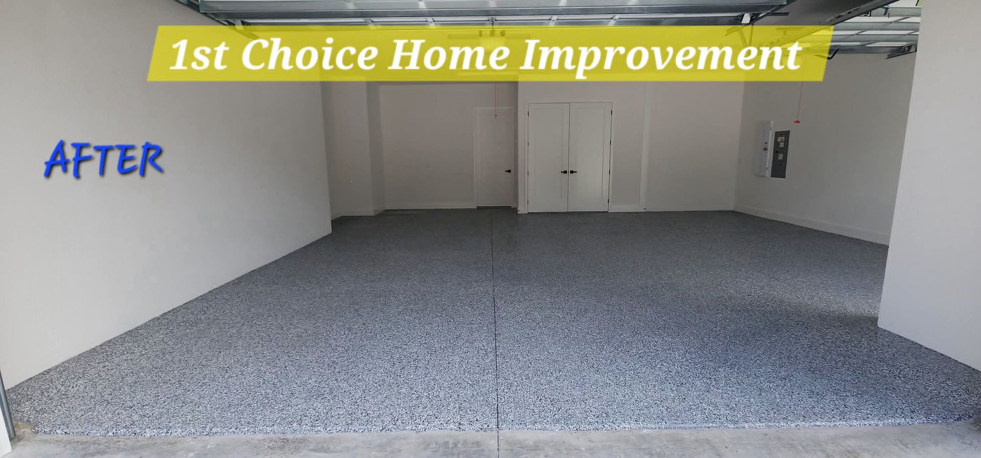 Garage with epoxy floor, 