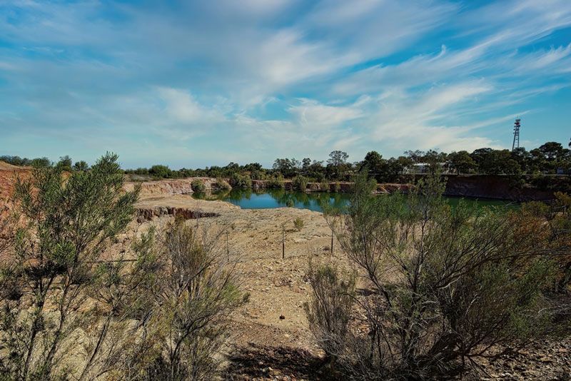 Flooded old mine sites in Cobar — Tow in Cobar, NSW