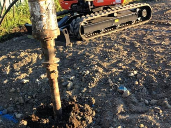 Piering Earthmoving Drill — Concreting in Tanilba Bay, NSW Piering Earthmoving Drill — Concreting in Tanilba Bay, NSW