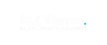 Un logotipo blanco con un círculo azul en el medio sobre un fondo blanco.