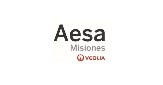 El logotipo de aesa está sobre un fondo blanco.