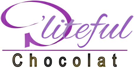 Lifeful Chocolat logo in purple script with a stylized heart and brown text on white background