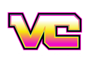 A yellow and pink logo for tumbling and cheer.