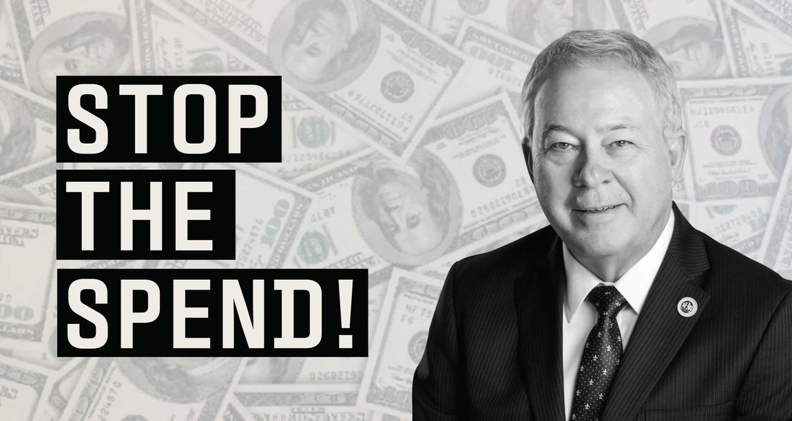 STOP THE SPEND! Website Banner