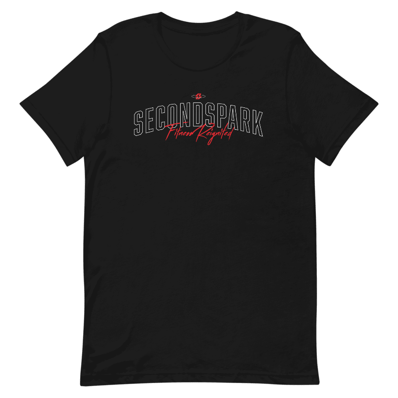 A black t-shirt with the word secondspears on it