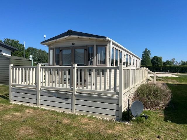 Exterior view of a 2 bedroom holiday home for sale at Cotswold Grange Country Park