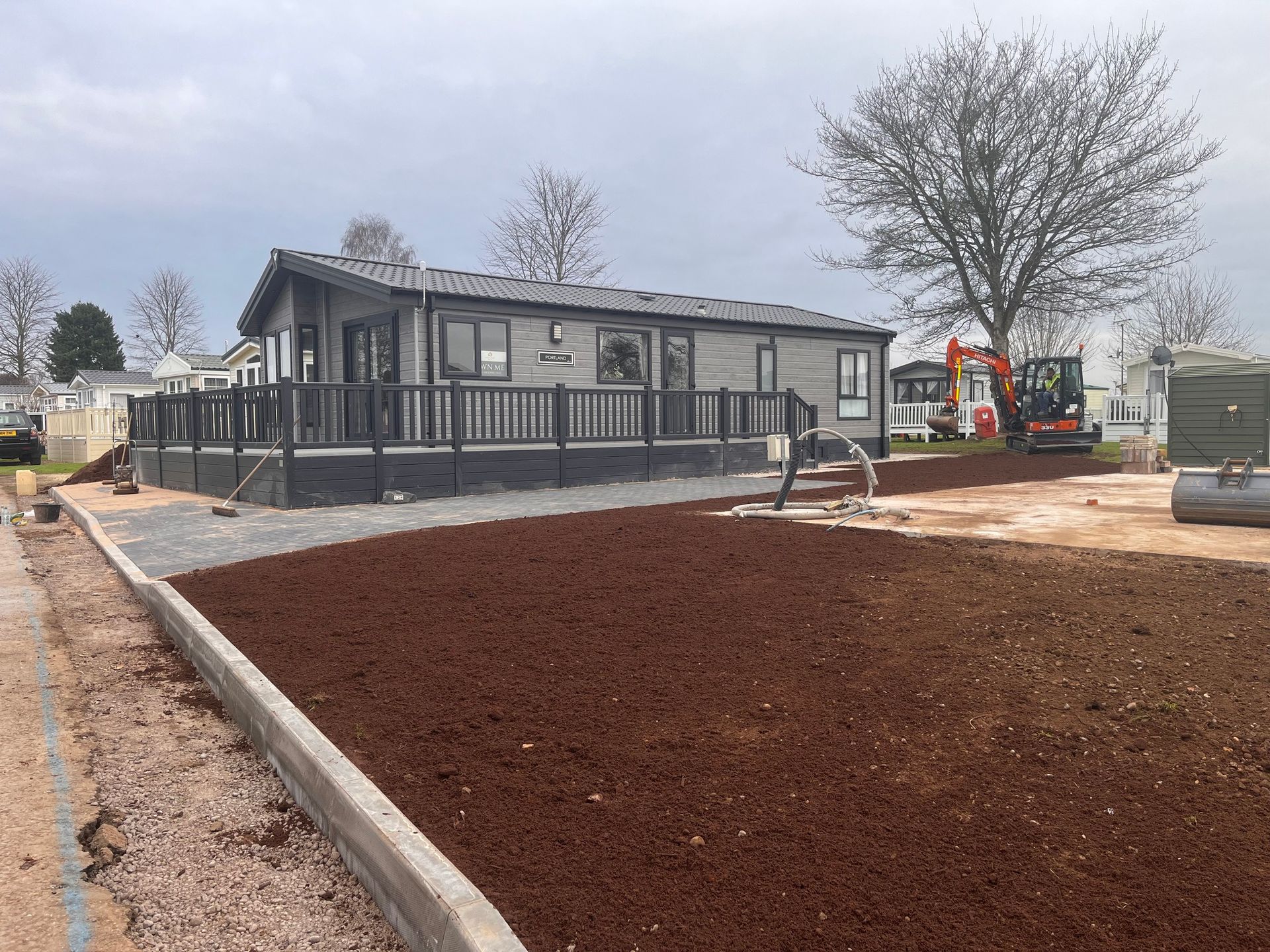 2024 Willerby Portland Lodge sat on a plot at Cotswold Country Grange, a perfect holiday home retrea