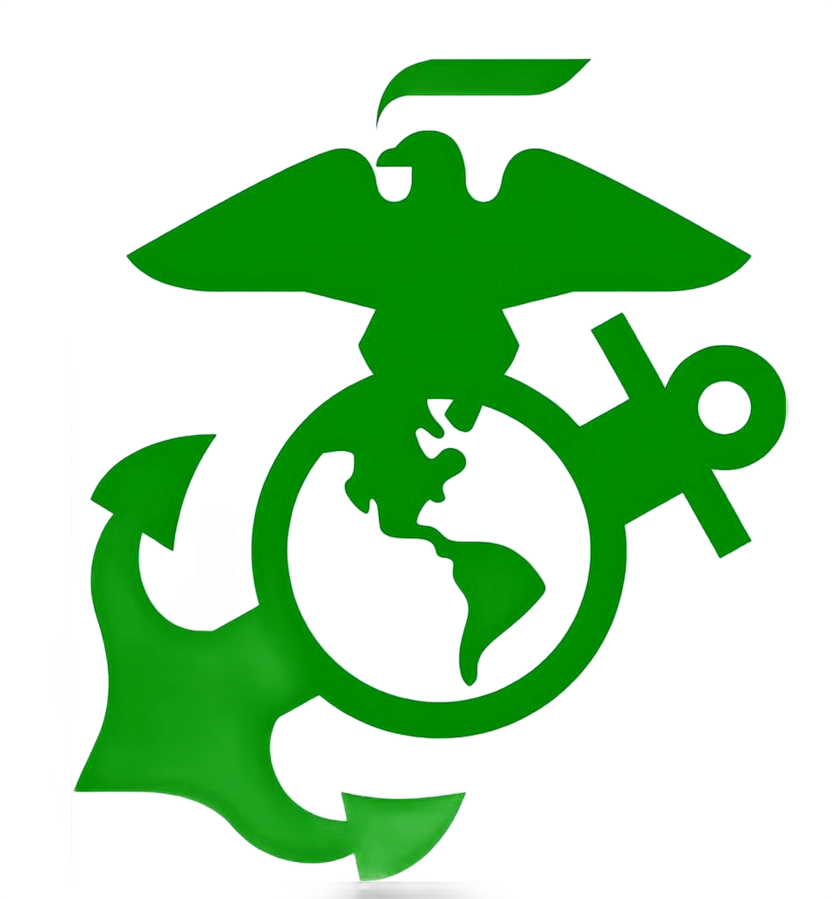 Green globe with anchor and bird-like emblem, symbolizing environmental or maritime protection