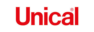 Logo Unical rosso su sfondo bianco.