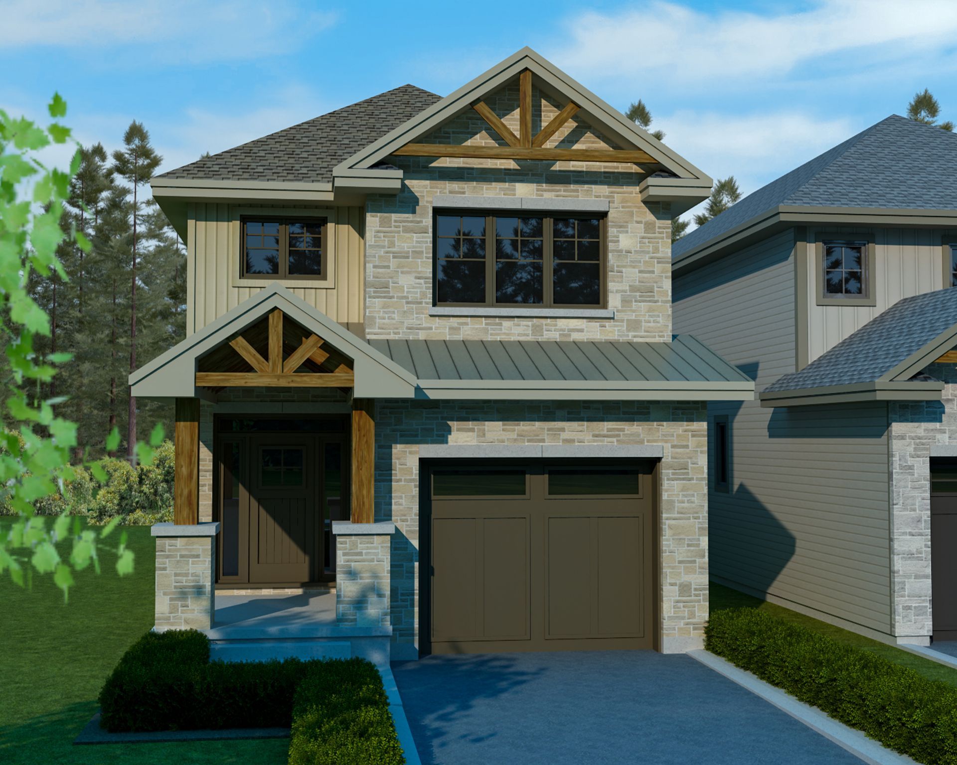 Lauren model home sketch in colour