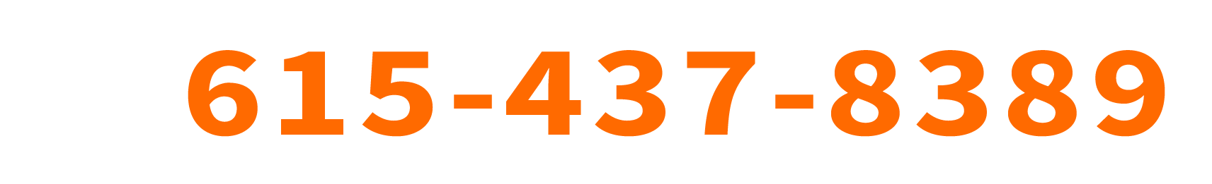 A phone number is written in orange on a white background.