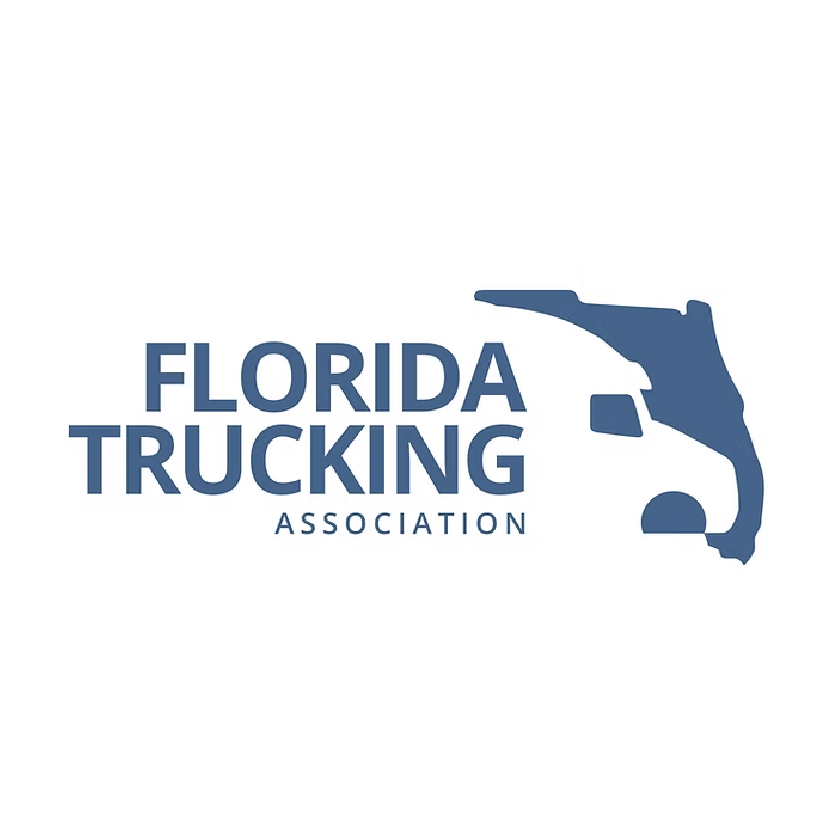 Florida Trucking Association logo with state outline and truck silhouette.