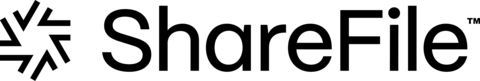 ShareFile logo with a stylized rotating arrow symbol and the brand name.