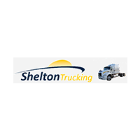 Shelton Trucking logo with a semi-truck and a stylized sun.
