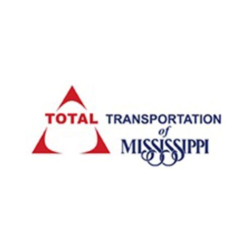 Total Transportation of Mississippi logo: red triangle with text 