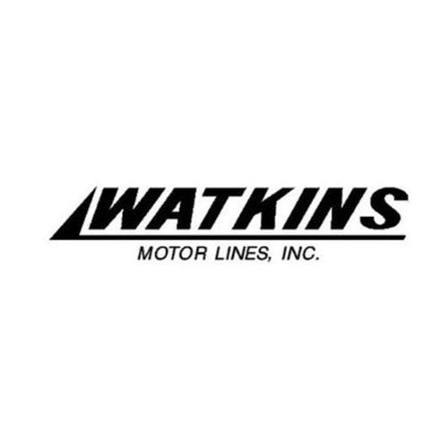 Watkins Motor Lines, Inc. logo in black and white. Text reads 