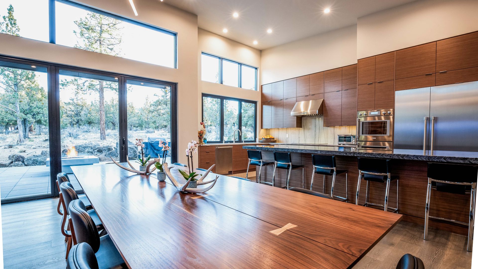 image of a kitchen with bar stools