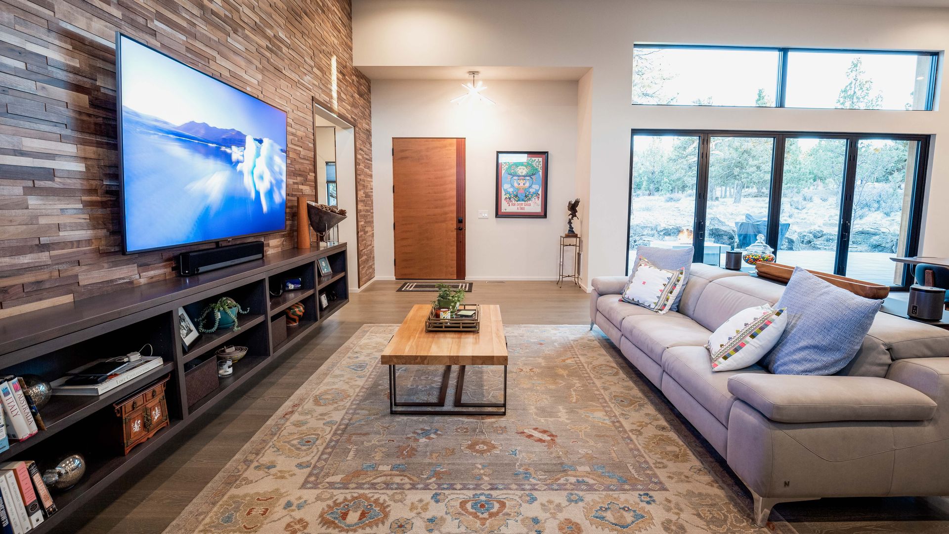 image of a living room with sofa and tv