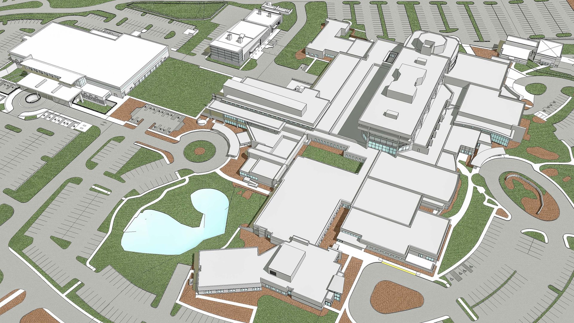 Rendering of a building