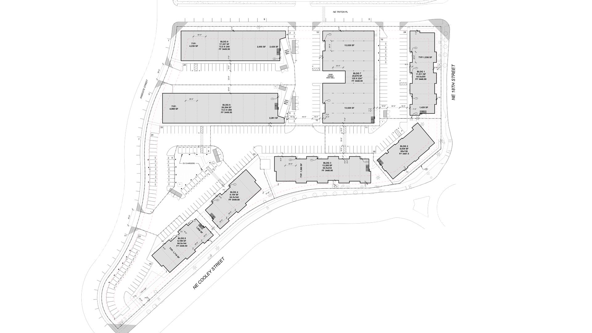 a black and white drawing of a building with a lot of buildings on a white background .