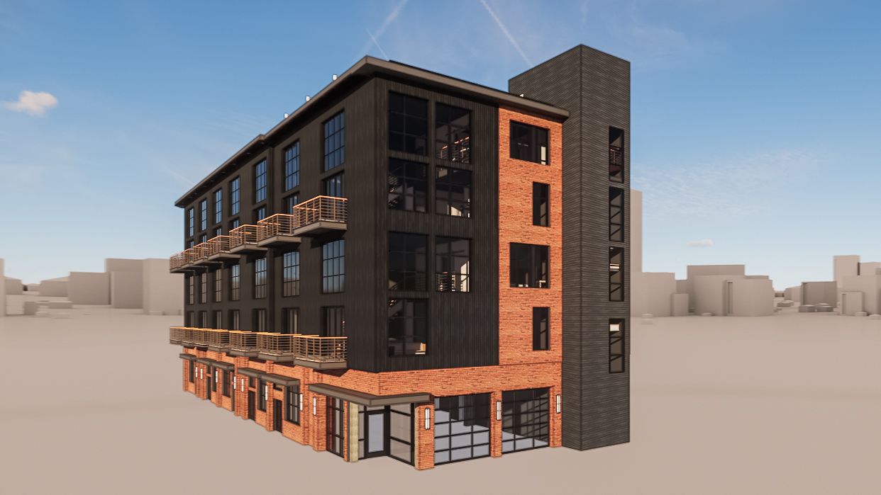 an artist 's impression of a large brick building with a lot of windows .