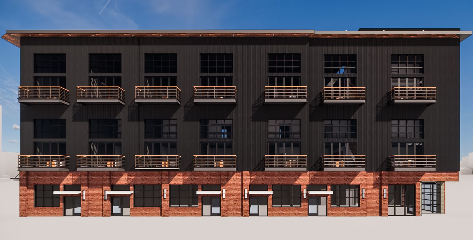 a large building with a lot of windows and balconies