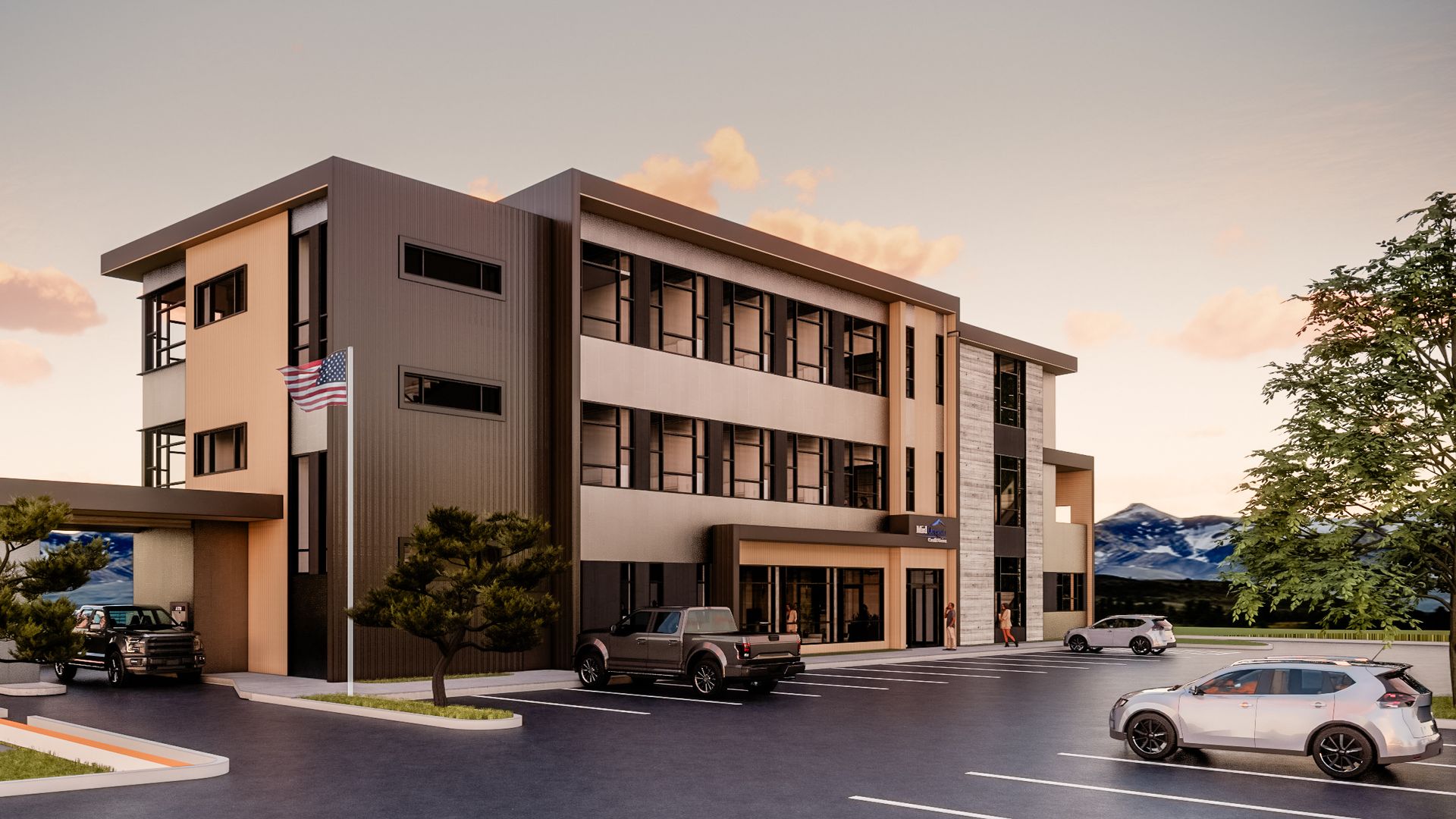 Exterior of a building designed by Steele Associates