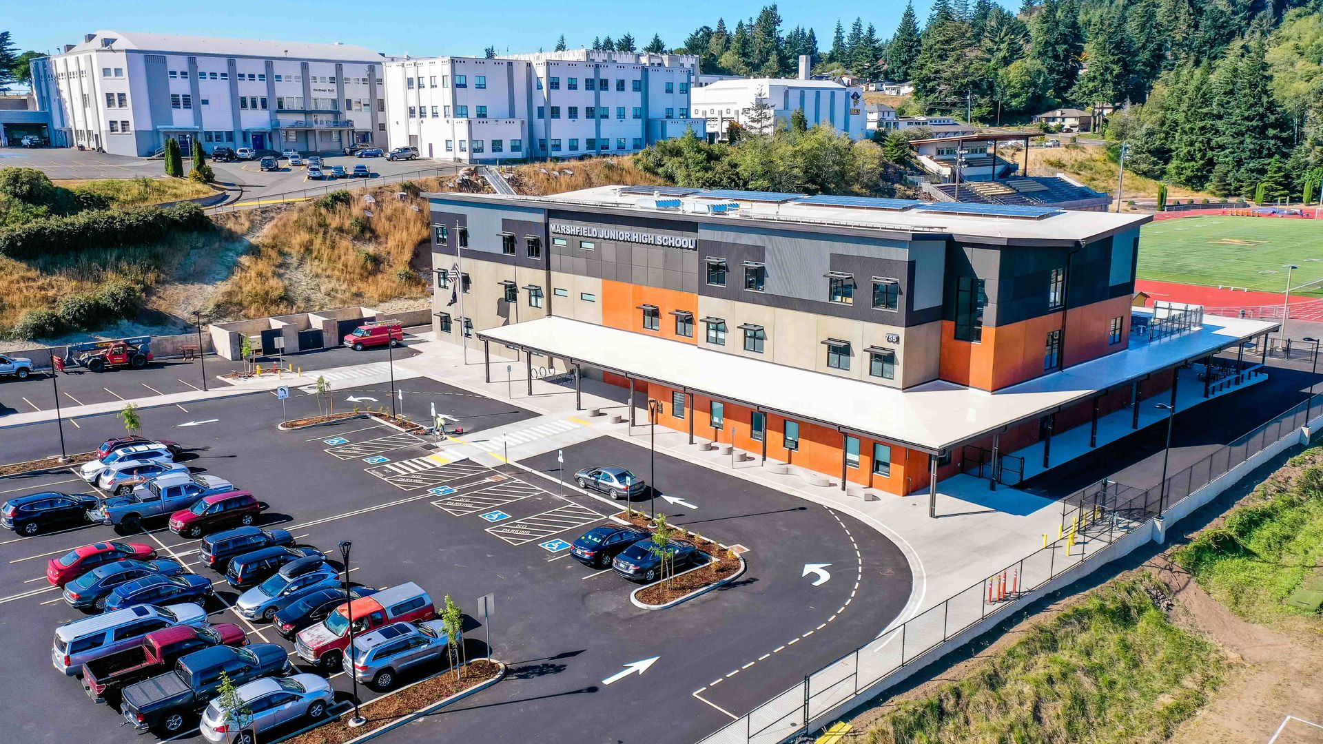 Marshfield Junior High School designed by Steele Architects