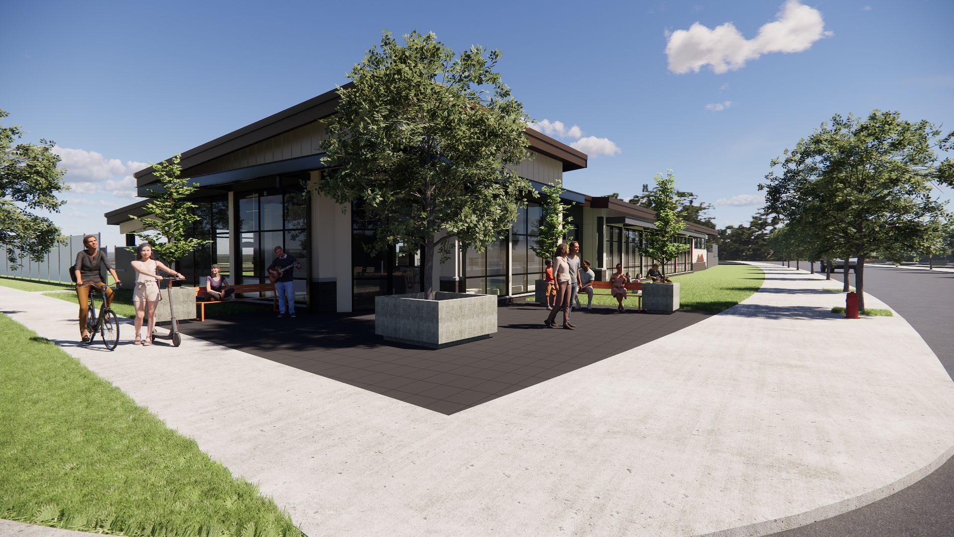 Building designed by Steele Associates