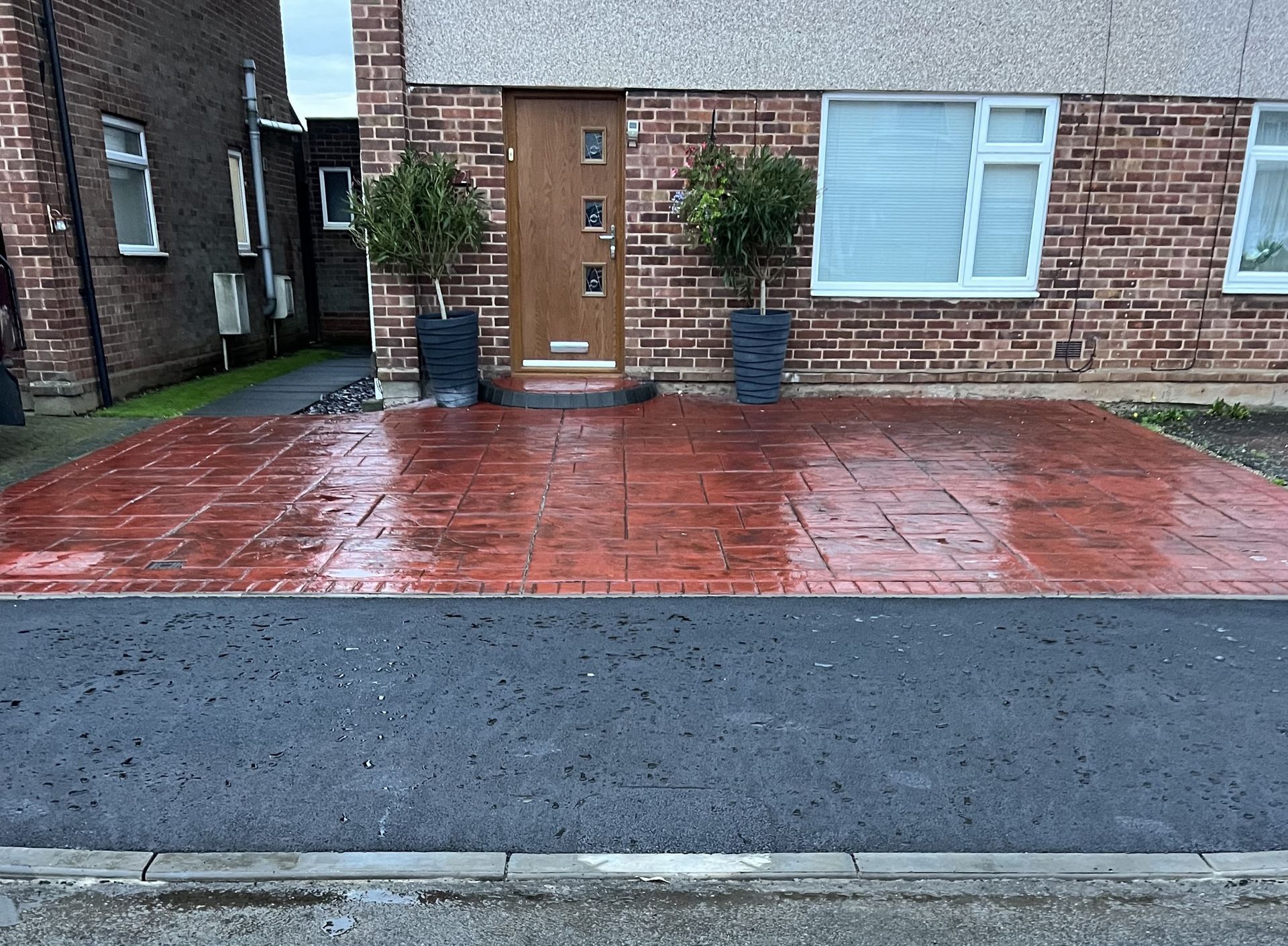 Imprinted Concrete Driveway & Dropped Kerb A1 Creative Driveways Coventry