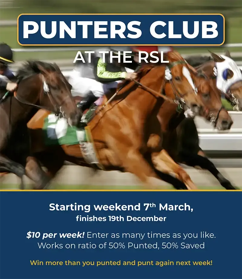 Swan Hill RSL Punter's Club starts 7th March