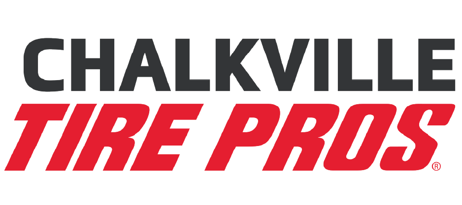 Chalkville Tire Pros logo in black and red text on a white background