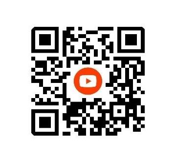 A black and white qr code with an orange play button in the middle. | Silver Pine Medical Group