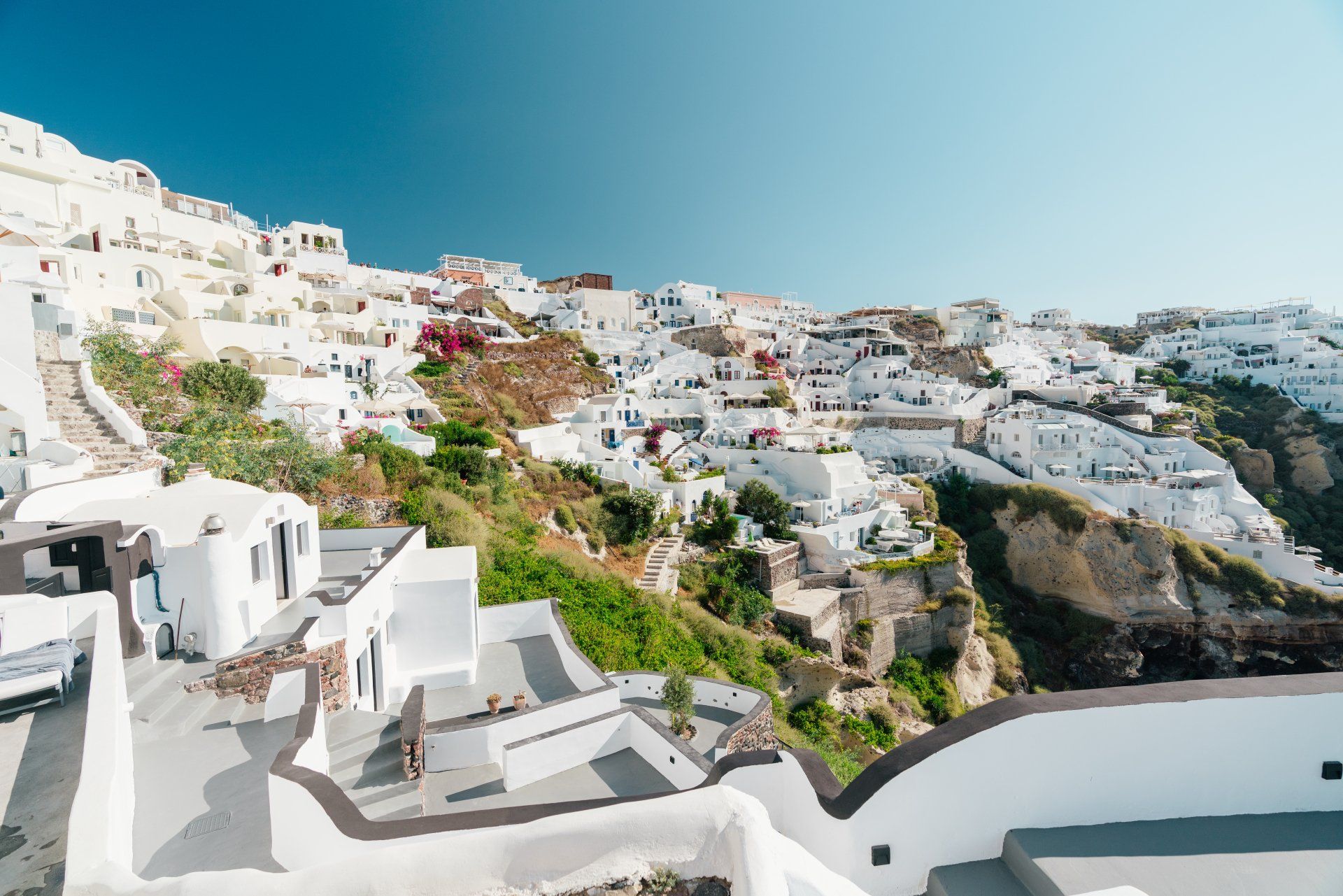 Santorini white houses