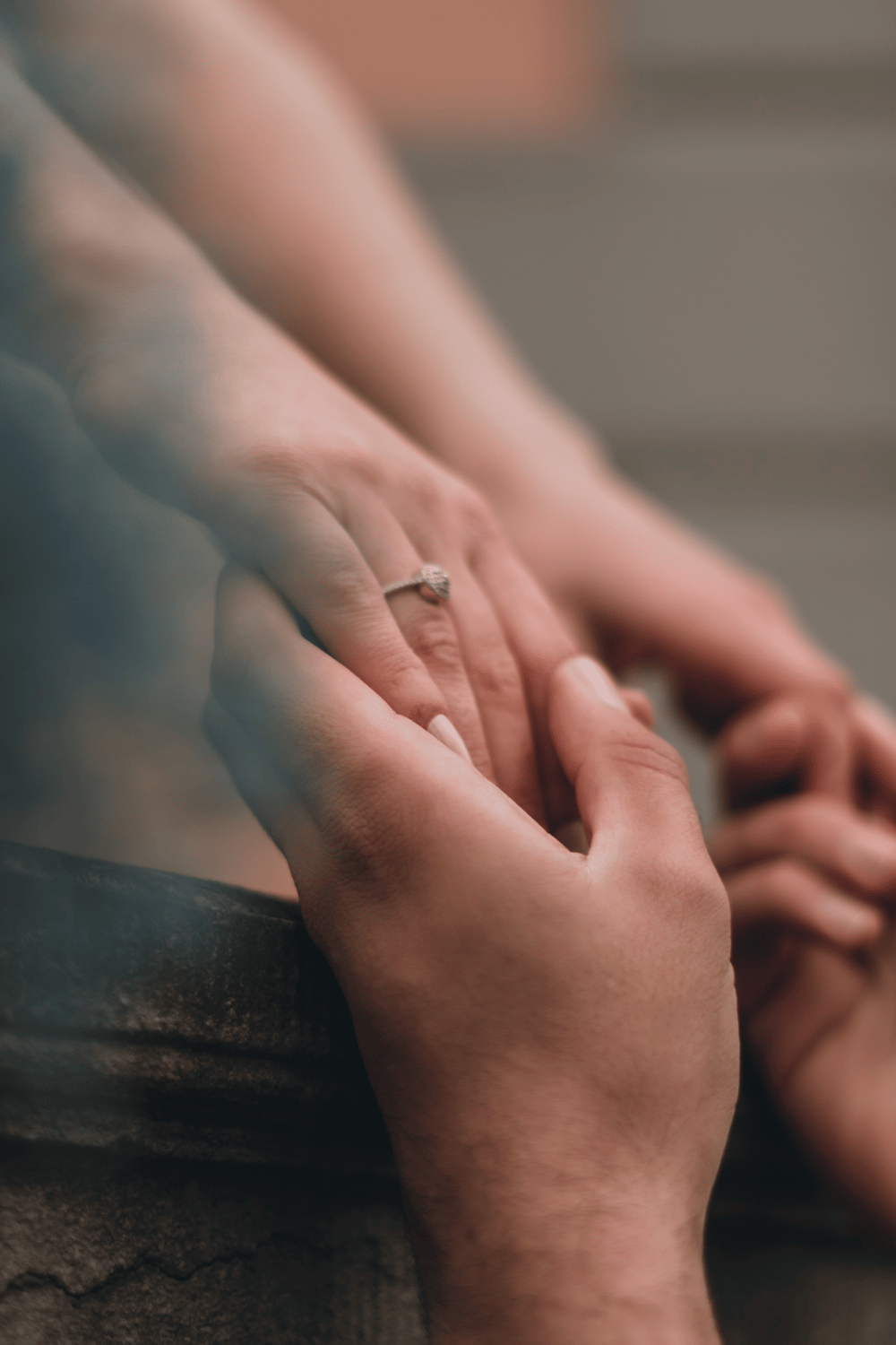 couple holding hands