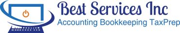 A logo for best services inc accounting bookkeeping tax prep