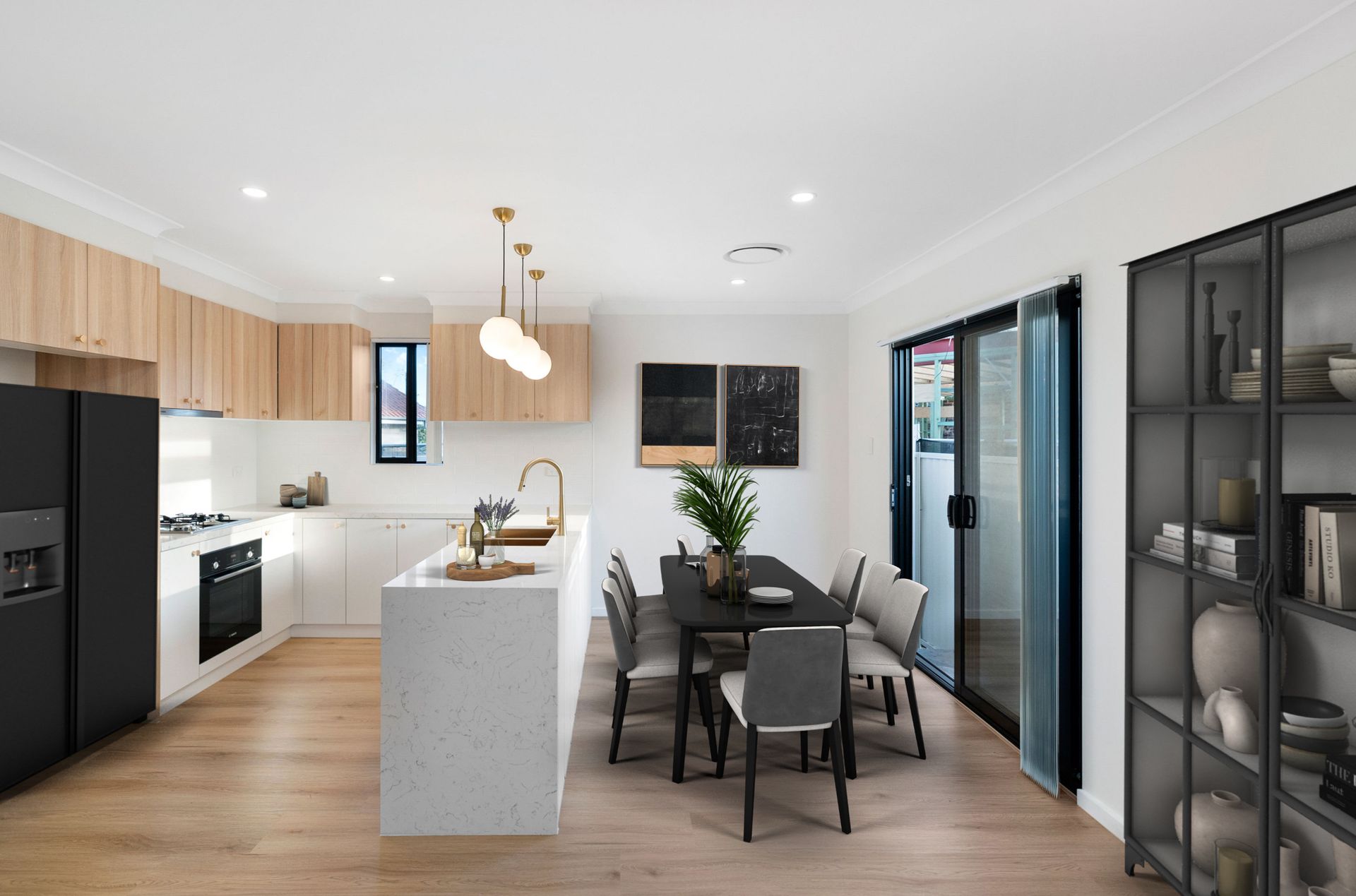 Custom Designed Duplex Kitchen with Dining